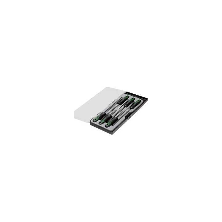 Pilniki iglaki 100 mm, komplet 6 szt. w etui Stalco