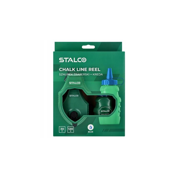 Sznurek traserski STALCO 30 m + kreda niebieska 120 g zestaw