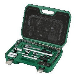 Zestaw kluczy nasadowych 1/4" + 1/2" 84 el. Stalco