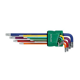 Klucze Torx z otworem STALCO extra długie T10-T50 S2 9 szt.