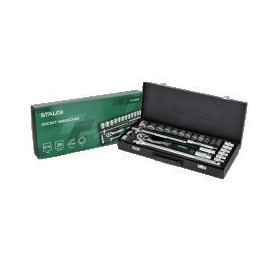 Zestaw kluczy nasadowych 1/2" 25 el. CrV Stalco