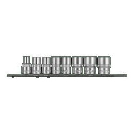 Zestaw nasadek 1/2" 8–24 mm na listwie 8 el. CrV Stalco