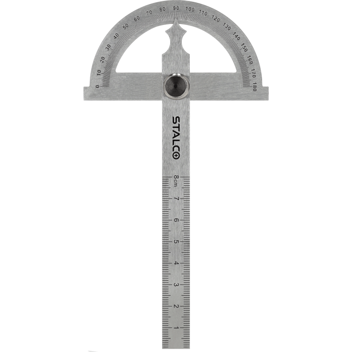 Kątomierz obrotowy STALCO 180° 80 x 120 mm stal nierdzewna