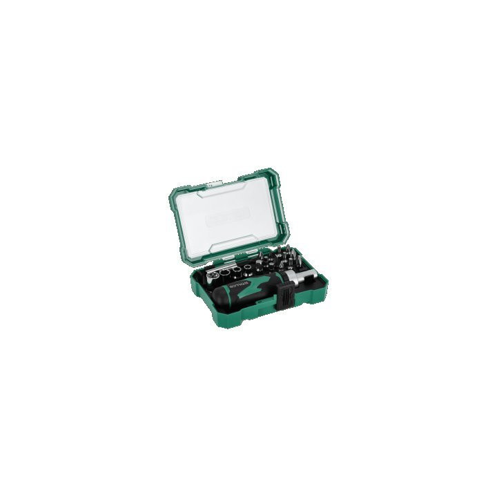 Zestaw bitów i nasadek 1/4″ 19 el. Stalco