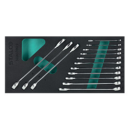Zestaw kluczy płasko-oczkowych 6–19 mm 14 el. EVA Stalco