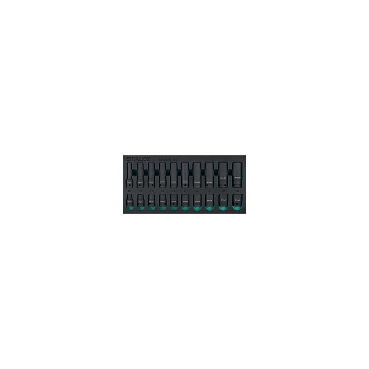Zestaw nasadek udarowych 1/2" 10–24 mm 20 el. Stalco