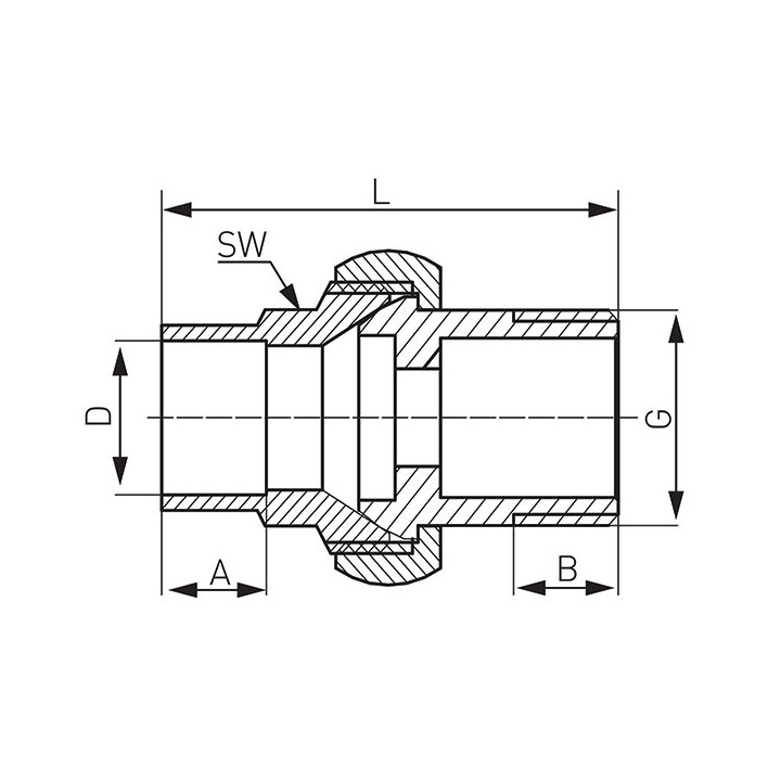 Śrubunek prosty wkrętny do wlutowania 18 x 3-4" – Ferro