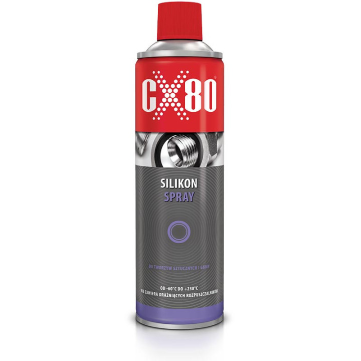 CX80 - SILIKON SPRAY 500ML NSFH1 Smar do tworzyw sztucznych i