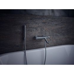 Axor Starck Jednouchwytowa bateria wannowa z uchwytem Pin, natynkowa, Chrom