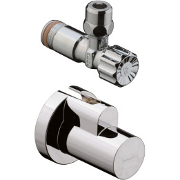 Hansgrohe Zawór kątowy z osłoną, G 3/8, Nikiel Szczotkowany