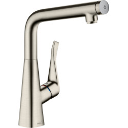Hansgrohe Metris Select M71 Jednouchwytowa bateria kuchenna 320, 1jet, Stal Szlachetna Finish