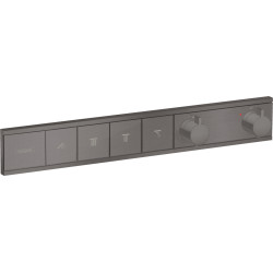 Hansgrohe RainSelect Bateria termostatyczna do 4 odbiorników, podtynkowa, Czarny Chrom Szczotkowany