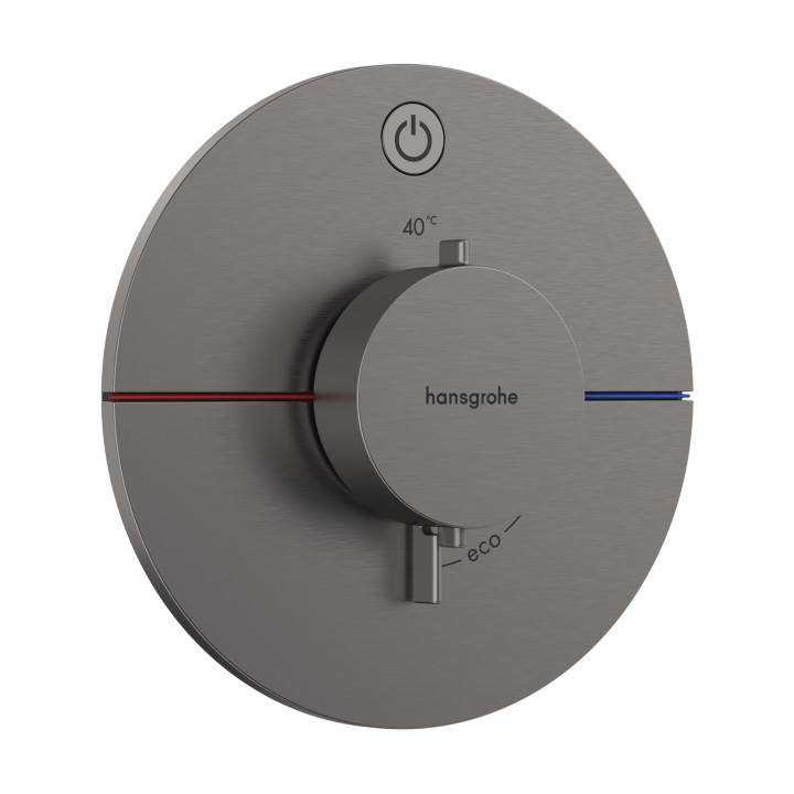 HG ShowerSelect Comfort S Bateria termostatyczna do 1 odbiornika, podtynkowa, Czarny Chrom Szczotkowany