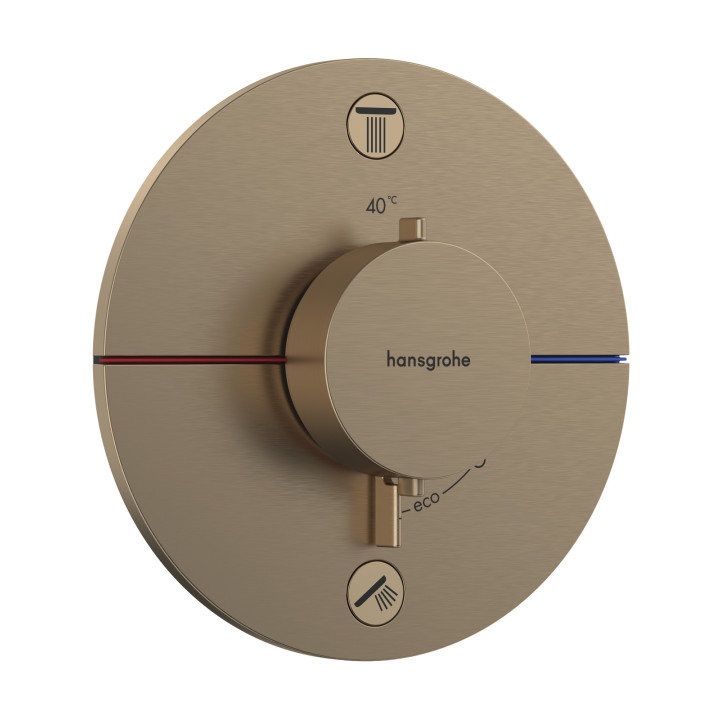 HG ShowerSelect Comfort S Bateria termostatyczna do 2 odbiorników, podtynkowa, Brąz Szczotkowany