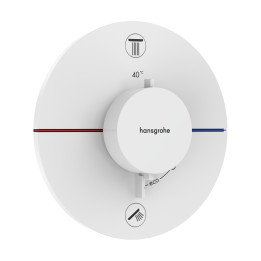 HG ShowerSelect Comfort S Bateria termostatyczna do 2 odbiorników, podtynkowa, Biały Matowy