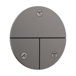 Hansgrohe ShowerSelect Comfort S Zawór odcinający do 3 odbiorników, podtynkowy, Czarny Chrom Szczotkowany