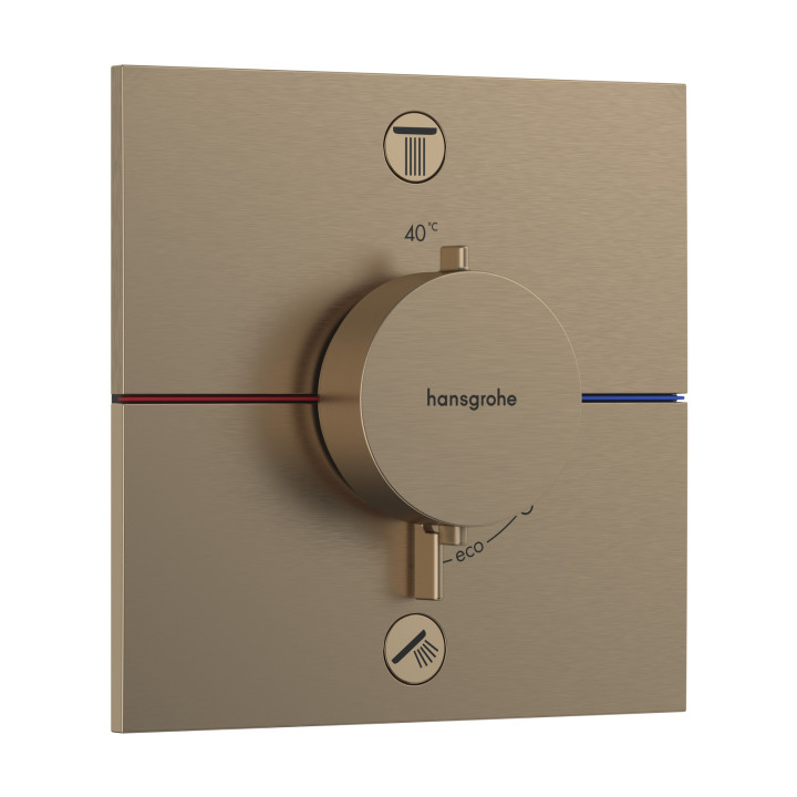 HG ShowerSelect Comfort E Bateria termostatyczna do 2 odbiorników, podtynkowa, Brąz Szczotkowany