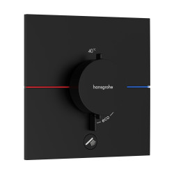 Hansgrohe ShowerSelect Comfort E Bateria termostatyczna do 1 odbiornika z dodatkowym wyjściem, podtynkowa, Czarny Matowy