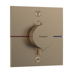 HG ShowerSelect Comfort E Bateria termostatyczna do 2 odbiorników zgodna z normą EN 1717, podtynkowa, Brąz Szczotkowany