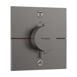 Hansgrohe ShowerSelect Comfort E Bateria termostatyczna do 2 odbiorników EN 1717, podtynkowa, Czarny Chrom Szczotkowany