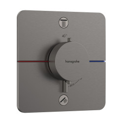 Hansgrohe ShowerSelect Comfort Q Bateria termostatyczna do 2 odbiorników, podtynkowa, Czarny Chrom Szczotkowany