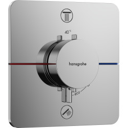 Hansgrohe ShowerSelect Comfort Q Bateria termostatyczna do 2 odbiorników zgodna z normą EN 1717, podtynkowa, Chrom