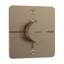 Hansgrohe ShowerSelect Comfort Q Bateria termostatyczna do 2 odbiorników zgodna z normą EN 1717, podtynkowa, Brąz Szczotkowany