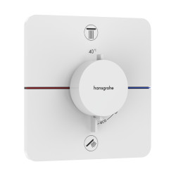 Hansgrohe ShowerSelect Comfort Q Bateria termostatyczna do 2 odbiorników zgodna z normą EN 1717, podtynkowa, Biały Matowy