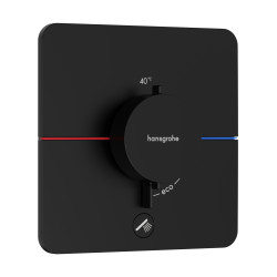 Hansgrohe ShowerSelect Comfort Q Bateria termostatyczna do 1 odbiornika z dodatkowym wyjściem, podtynkowa, Czarny Matowy
