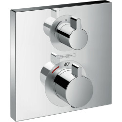 Hansgrohe Ecostat Square Bateria termostatyczna do 2 odbiorników, podtynkowa, Chrom