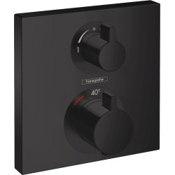 Hansgrohe Ecostat Square Bateria termostatyczna do 2 odbiorników, podtynkowa, Czarny Matowy