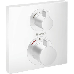 Hansgrohe Ecostat Square Bateria termostatyczna do 2 odbiorników, podtynkowa, Biały Matowy