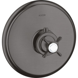 Axor Montreux Bateria termostatyczna HighFlow z uchwytem krzyżowym, podtynkowa, Czarny Chrom Szczotkowany