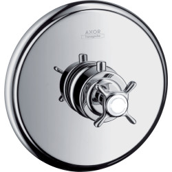 Axor Montreux Bateria termostatyczna HighFlow z uchwytem krzyżowym, podtynkowa, Nikiel Szczotkowany