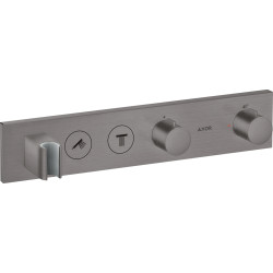 AX ShowerSolutions Moduł termostatyczny 460/90 do 2 odbiorników, podtynkowy, Czarny Chrom Szczotkowany