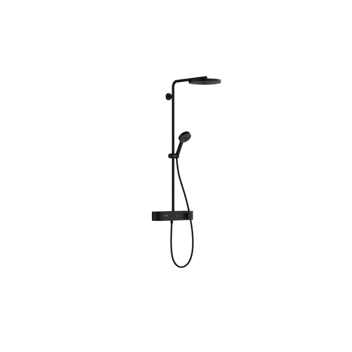 HG Pulsify S Komplet prysznicowy 260 1jet EcoSmart z termostatem ShowerTablet Select 400, Czarny Matowy