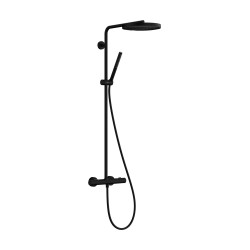 Hansgrohe Pulsify S Puro Komplet prysznicowy 260 1 jet z Ecostat Fine, Czarny Matowy