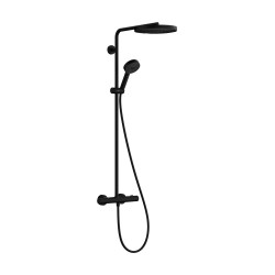 Hansgrohe Pulsify S Puro Komplet prysznicowy 260 1jet EcoSmart z Ecostat Fine i główką prysznicową 3jet, Czarny Matowy