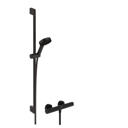 HG Pulsify Select S System prysznicowy 105 3jet Relaxation EcoSmart z drążkiem 90 cm i termostatyczną baterią Ecostat Fine, naty