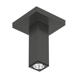 Hansgrohe Przyłącze sufitowe E 10 cm, Czarny Chrom Szczotkowany