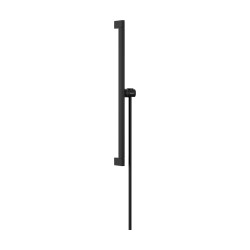 Hansgrohe Unica Drążek prysznicowy E Puro 65 cm z suwakiem EasySlide i wężem prysznicowym Isiflex 160cm, Czarny Matowy