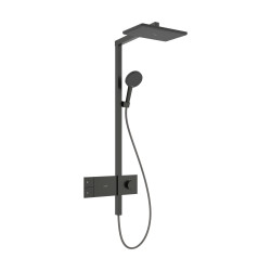 Raindance Alive Q Komplet prysznicowy 210/340 1jet EcoSmart z termostatem ShowerSelect Comfort, Czarny Chrom Szczotkowany