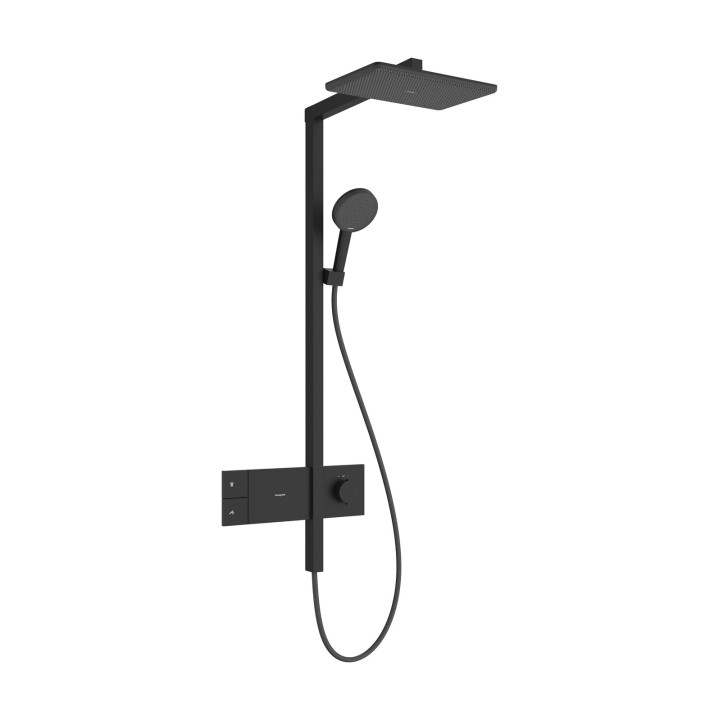 HG Raindance Alive Q Komplet prysznicowy 210/340 1jet EcoSmart z termostatem ShowerSelect Comfort, Czarny Matowy
