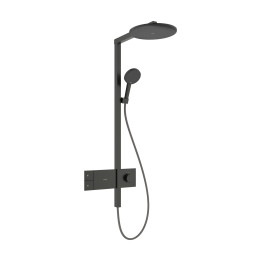 HG Raindance Alive S Komplet prysznicowy 300 1jet EcoSmart z termostatem ShowerSelect Comfort, Czarny Chrom Szczotkowany