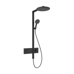 Hansgrohe Raindance Alive S Komplet prysznicowy 300 1jet EcoSmart z termostatem ShowerSelect Comfort, Czarny Matowy