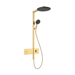 Hansgrohe Raindance Alive S Komplet prysznicowy 300 1jet EcoSmart z termostatem ShowerSelect Comfort, Złoty Optyczny Polerowany
