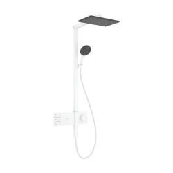 Hansgrohe Raindance Alive Q Komplet prysznicowy 210/340 2jet EcoSmart z termostatem ShowerSelect Comfort, Biały Matowy