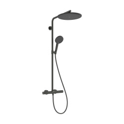 Hansgrohe Raindance Alive S Puro Komplet prysznicowy 300 1jet z termostatem Ecostat Element, Czarny Chrom Szczotkowany
