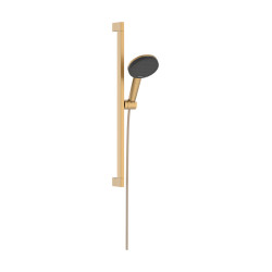 Raindance Alive Select S Zestaw prysznicowy 125 3jet EcoSmart z drążkiem Unica E Puro 65 cm EasySlide, Brąz Szczotkowany