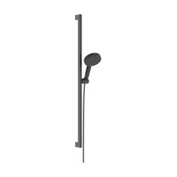 HG Raindance Alive Select S Zestaw prysznicowy 125 3jet EcoSmart z drążkiem Unica E Puro 90 cm EasySlide, Czarny Chrom Szczotkow